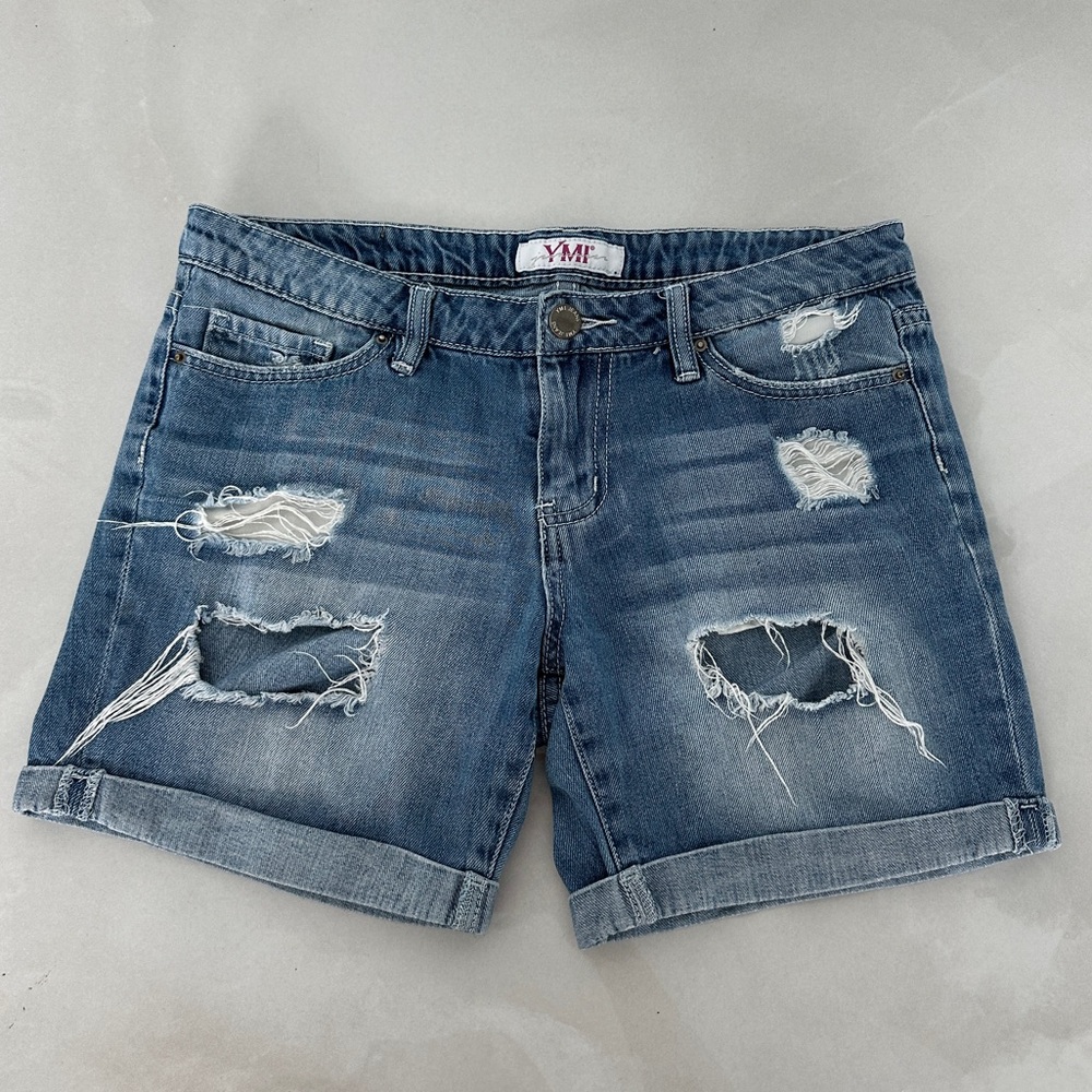 Cutest Softest Distressed YMI Denim Jean Shorts PRICED TO SELL